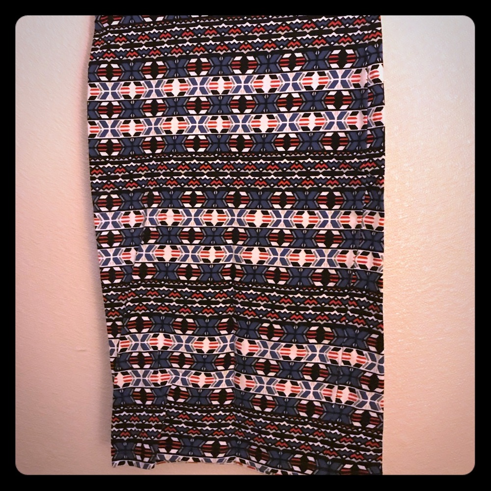 Tribal Print Pencil Skirt
